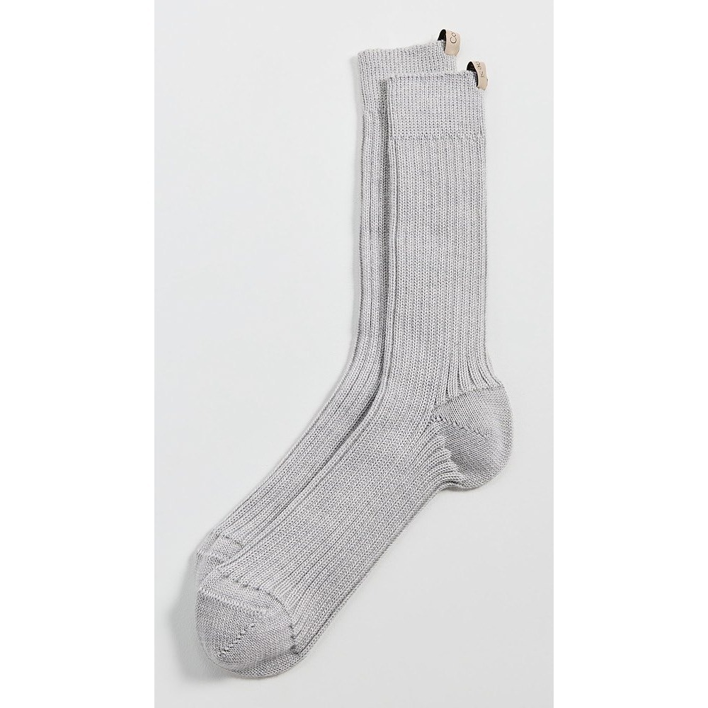 NWT Comme Si Merino Chunky Sock Ash Grey Ribbed Wool Made in Italy 35-38 NEW $75